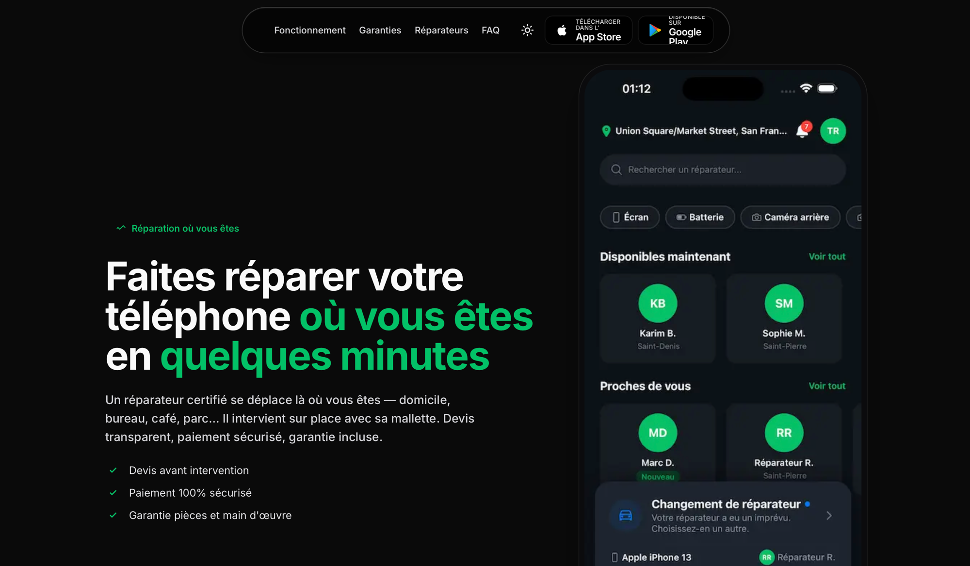 Aperçu du projet BP Delivery
